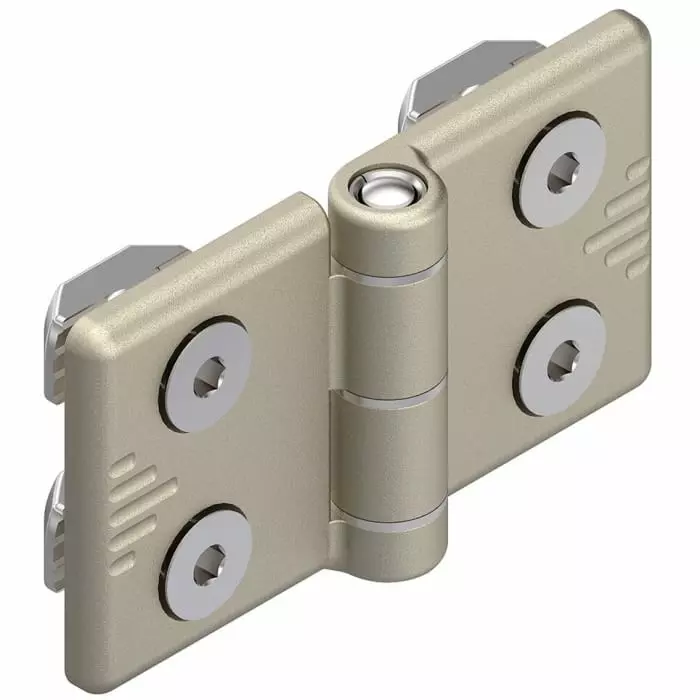 Shop bosch-rexroth-die-cast-aluminium-door-hinge-6-mm-slot-45-mm-strut-profile-3842544531 Bosch Rexroth Die Cast Aluminium Door Hinge, 6 mm Slot, 45 mm Strut Profile, 3842544531