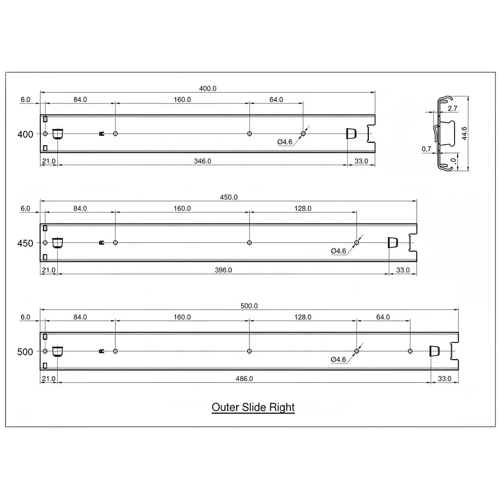 Best ebco-drawer-slide-speciality-series-zinc-plated-white-finish-size-450-mm-load-35-kg-sfds1-45-35-set-of-2 Ebco Drawer Slide Speciality Series Zinc Plated White Finish, Size 450 mm, Load 35 Kg, SFDS1-45-35 (Set of 2)