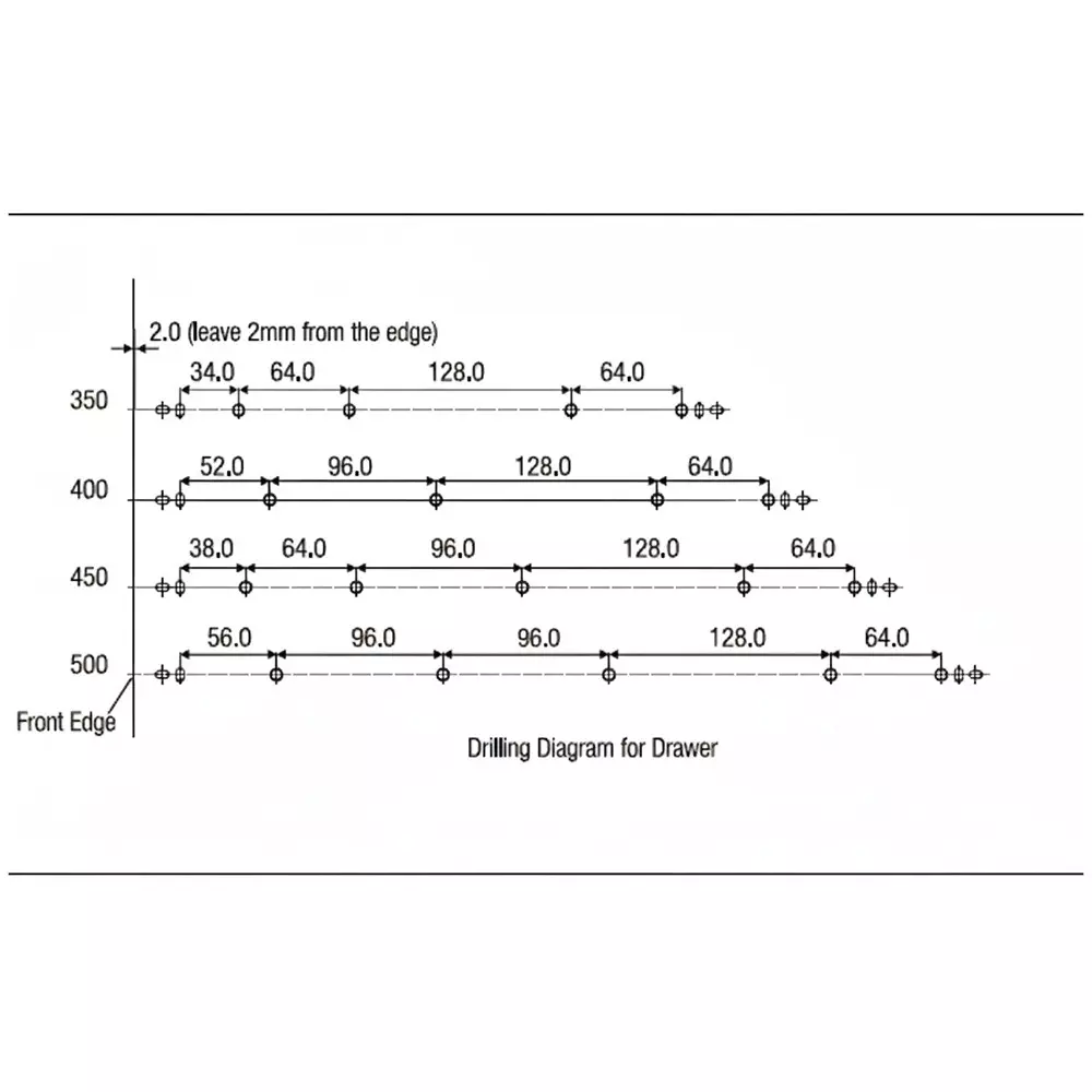 Buy ebco-drawer-slides-full-panel-with-6-mm-bottom-track-primary-series-ivory-finish-size-450-mm-height-150-mm-fpds150-45-6-set-of-4 Ebco Drawer Slides Full Panel with 6 mm Bottom Track Primary Series Ivory Finish, Size 450 mm, Height 150 mm, FPDS150-45-6 (Set of 4)