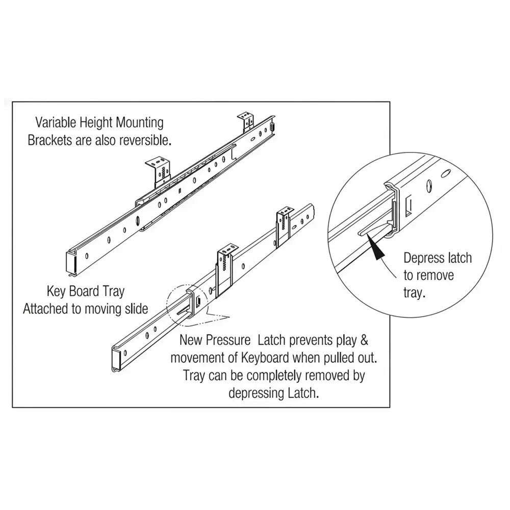 Best ebco-computer-keyboard-slide-zinc-plated-white-finish-size-350-mm-load-35-kg-ckds-35-set-of-2 Ebco Computer Keyboard Slide Zinc Plated White Finish, Size 350 mm, Load 35 Kg, CKDS-35 (Set of 2)