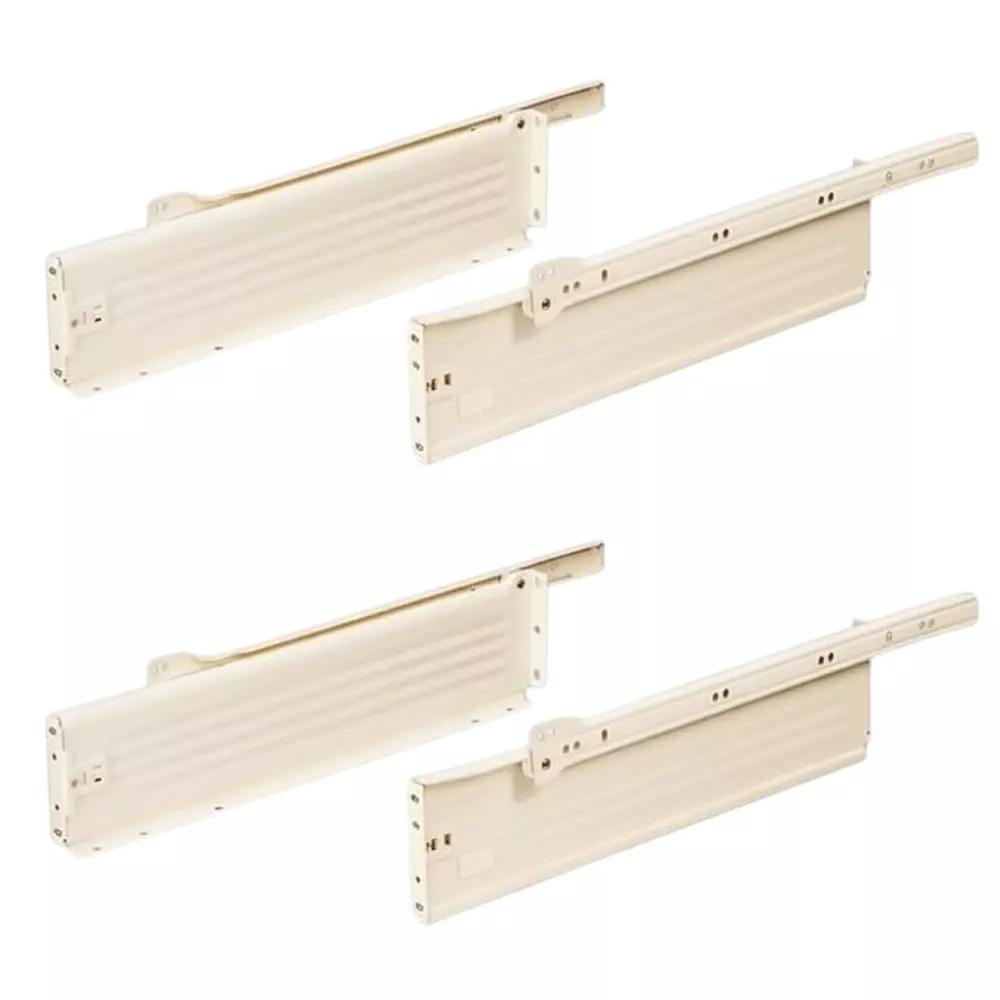 Ebco Drawer Slides Full Panel with 6 mm Bottom Track Primary Series Ivory Finish, Size 500 mm, Height 125 mm, FPDS125-50-6 (Set of 4) Ebco Drawer Slides Full Panel with 6 mm Bottom Track Primary Series Ivory Finish, Size 500 mm, Height 125 mm, FPDS125-50-6 (Set of 4)