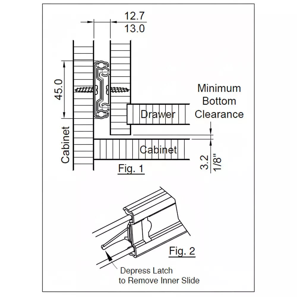 Best ebco-drawer-slides-sleek-telescopic-primary-series-zinc-plated-white-finish-size-600-mm-load-35-kg-stds1-60-35-set-of-2 Ebco Drawer Slides Sleek Telescopic Primary Series Zinc Plated White Finish, Size 600 mm, Load 35 Kg, STDS1-60-35 (Set of 2)