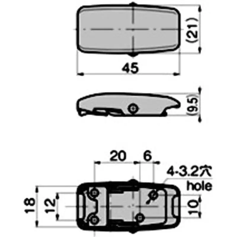 Buy takigen-streamline-snapper-tablets-61118112 TAKIGEN Streamlined Snap Lock Chrome Plating 45 mm Length, C-48-A