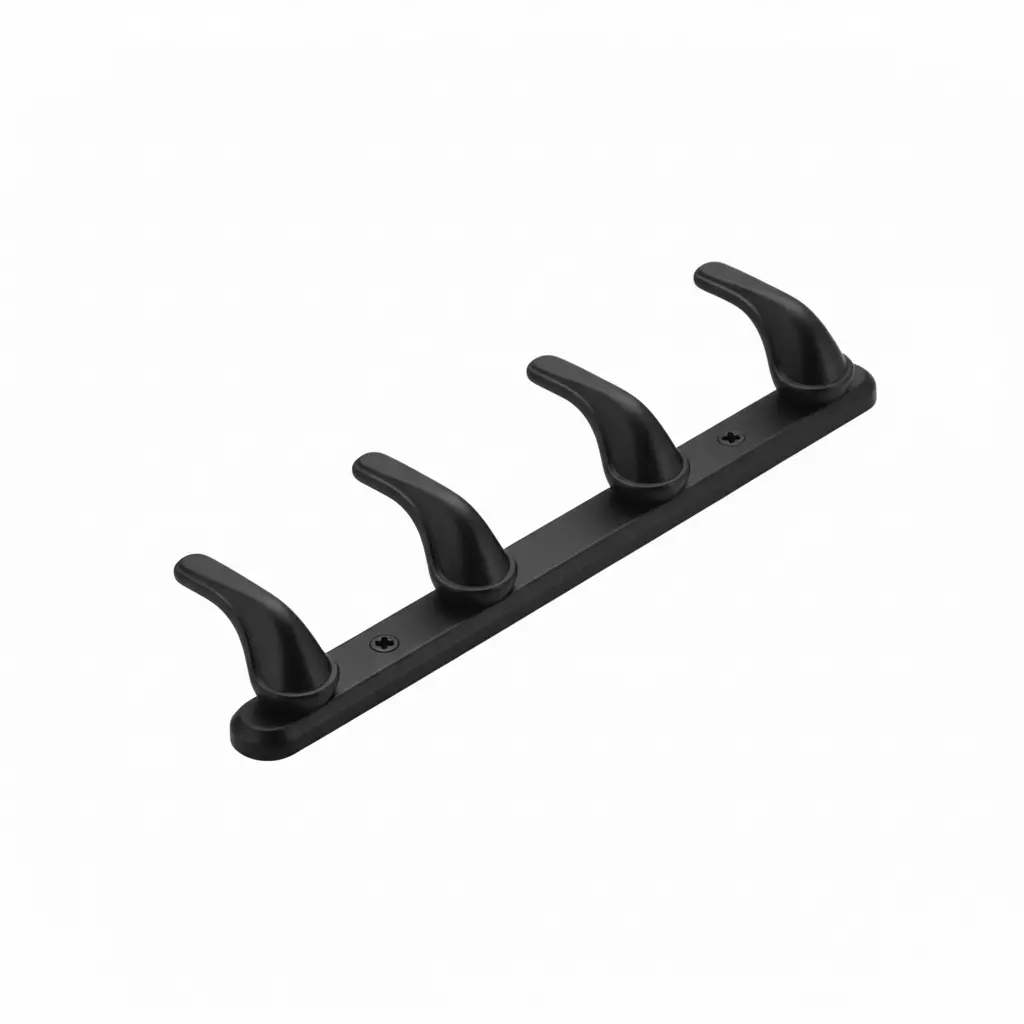 Altitude Cloth Hook 4 Pin Peris Series Metal Body Black Finish for Bathroom, Kitchen, Bed Room & More Altitude Cloth Hook 4 Pin Peris Series Metal Body Black Finish for Bathroom, Kitchen, Bed Room & More