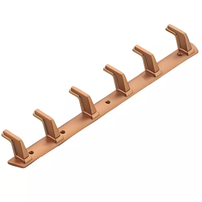 Altitude Cloth Hook 6 Pin Metal Body PVD RG/Coke Matt Finish for Sliding Doors, Wardrobes, Cabinets, 401 Altitude Cloth Hook 6 Pin Metal Body PVD RG/Coke Matt Finish for Sliding Doors, Wardrobes, Cabinets, 401