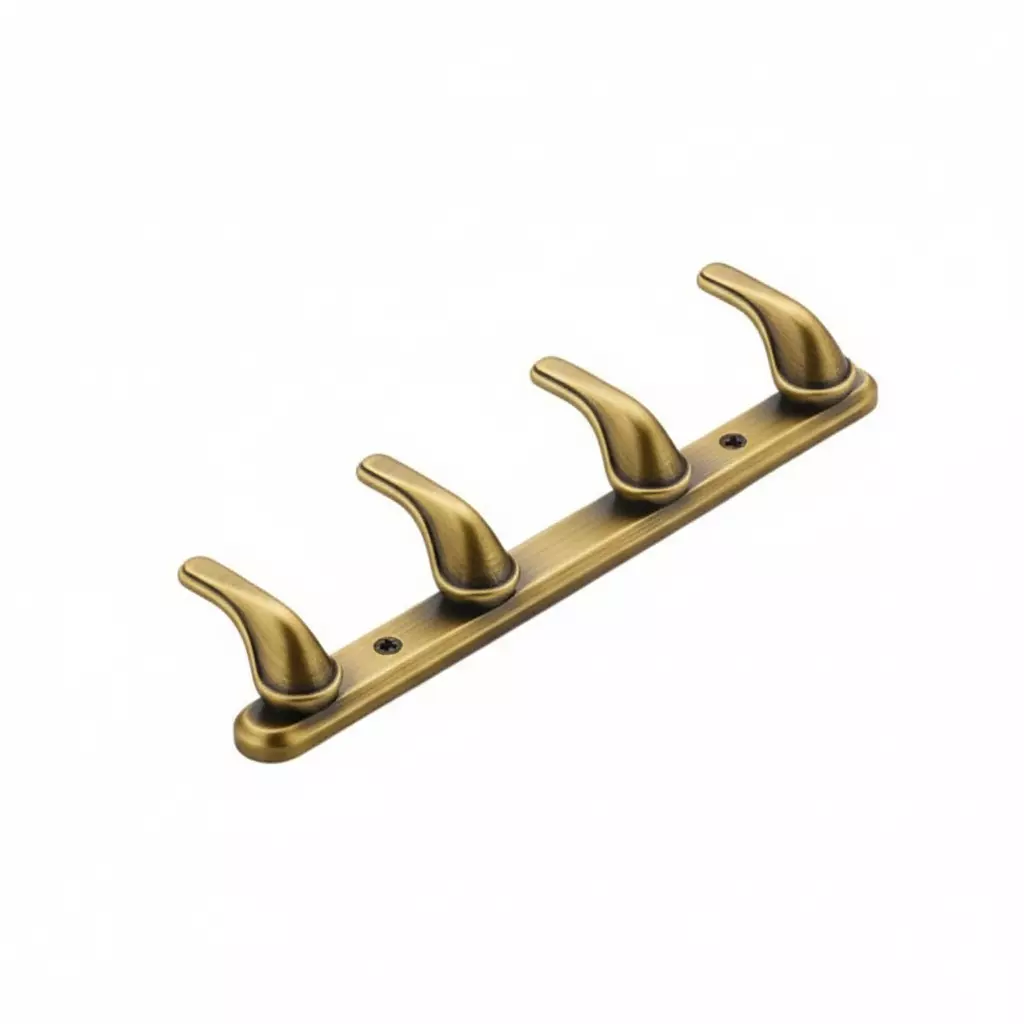 Altitude Cloth Hook 4 Pin Peris Series Metal Body Gold/Antique Finish for Bathroom, Kitchen, Bed Room & More Altitude Cloth Hook 4 Pin Peris Series Metal Body Gold/Antique Finish for Bathroom, Kitchen, Bed Room & More