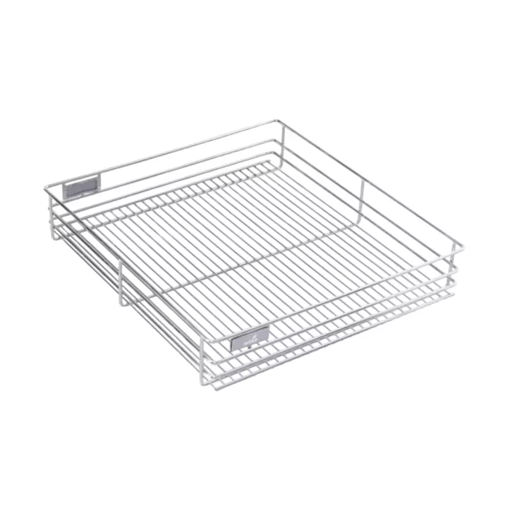 Hettich Plain Wire Basket Cargo Tech 17x20x4 inch Stainless Steel Silver, 9156385 Hettich Plain Wire Basket Cargo Tech 17x20x4 inch Stainless Steel Silver, 9156385