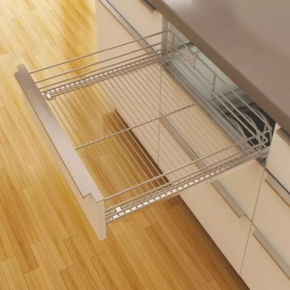 Buy hettich-plain-wire-basket-cargo-tech-21x20x4-inch-stainless-steel-silver-9156388 Hettich Plain Wire Basket Cargo Tech 21x20x4 inch Stainless Steel Silver, 9156388