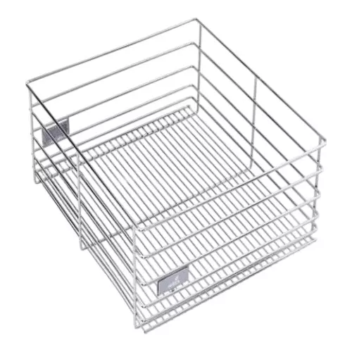 Hettich Plain Wire Basket Cargo Tech 21x20x8 inch Stainless Steel Silver, 9156390 Hettich Plain Wire Basket Cargo Tech 21x20x8 inch Stainless Steel Silver, 9156390