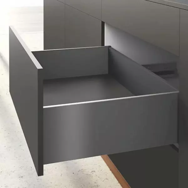 Hettich Linear Drawer System AvanTech YOU Anthracite 550 mm NL, 101 mm Height, 30 Kg Load Capacity, 9343327 Hettich Linear Drawer System AvanTech YOU Anthracite 550 mm NL, 101 mm Height, 30 Kg Load Capacity, 9343327