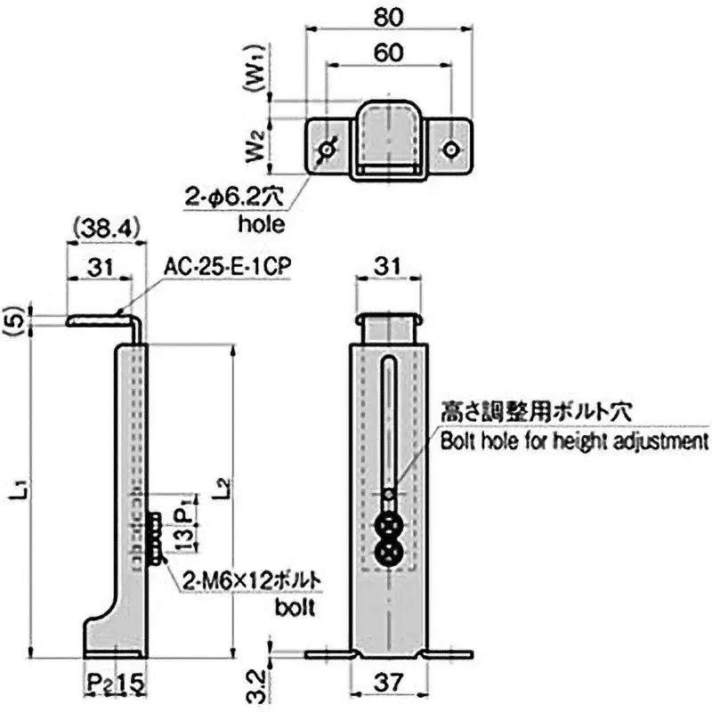TAKIGEN Sliding Post Hinge Zinc Plating Chromate Treatment for CP-420-MD, B-77-MD-10 TAKIGEN Sliding Post Hinge Zinc Plating Chromate Treatment for CP-420-MD, B-77-MD-10