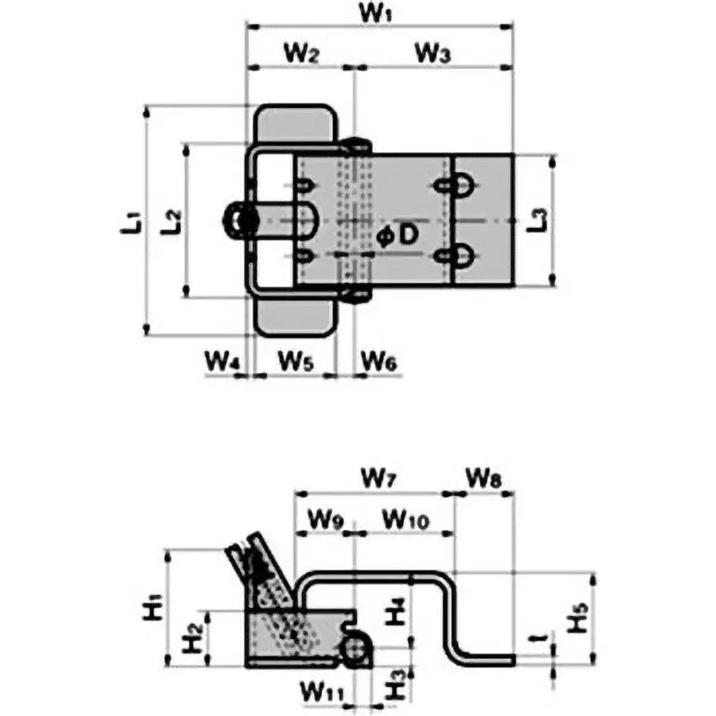 TAKIGEN Square Back Hinge Zinc Plating Chromate Treatment with Spring, B-81-3 TAKIGEN Square Back Hinge Zinc Plating Chromate Treatment with Spring, B-81-3