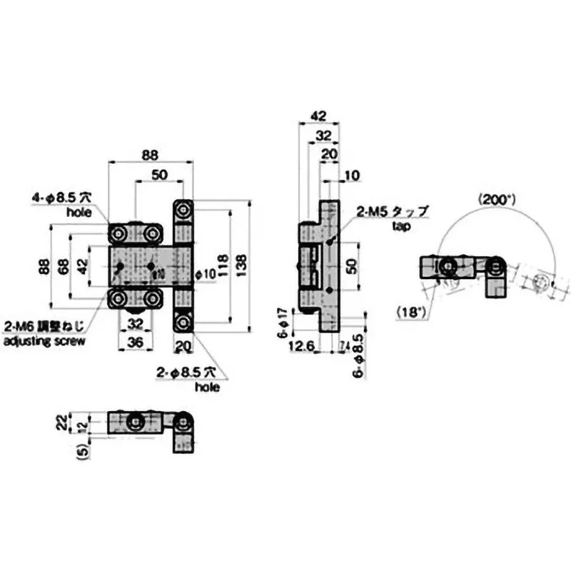 Buy takigen-stainless-steel-multi-axis-hinge-mirror-buffing-finish-for-large-sealed-doors-fb-1736-c-4 TAKIGEN Stainless Steel Multi-Axis Hinge Mirror Buffing Finish for Large Sealed Doors, FB-1736-C-4