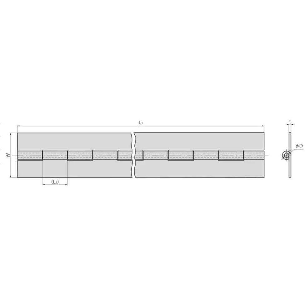 Buy takigen-long-hinge-for-construction-machinery-l1000-x-w100-x-t23-54340853 TAKIGEN Continuous Hinge for Construction Machinery L1000 x W100 x t2.3 mm, B-808-11