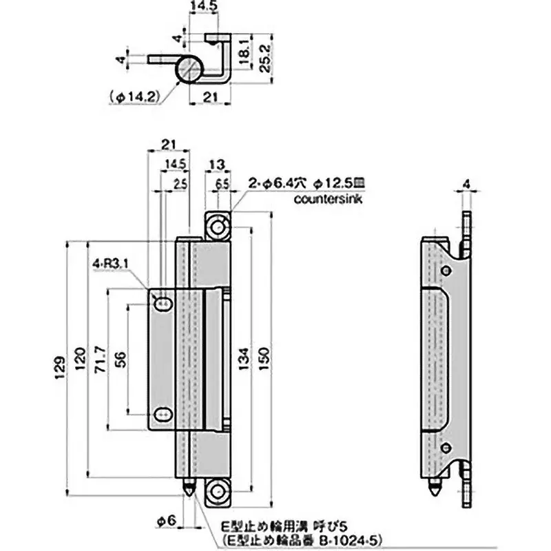 Buy takigen-stainless-steel-reverse-hinge-62806537 TAKIGEN Stainless Steel Heavy-Duty Concealed Hinge, B-1511