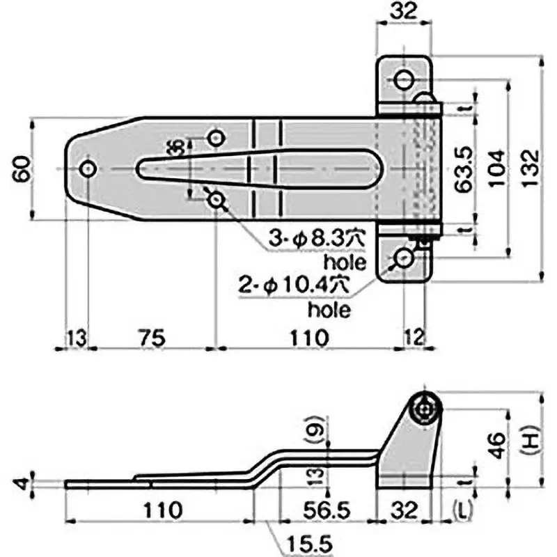 TAKIGEN Stainless Steel Leaf Hinge Hairline Finish, FB-1813-1 TAKIGEN Stainless Steel Leaf Hinge Hairline Finish, FB-1813-1