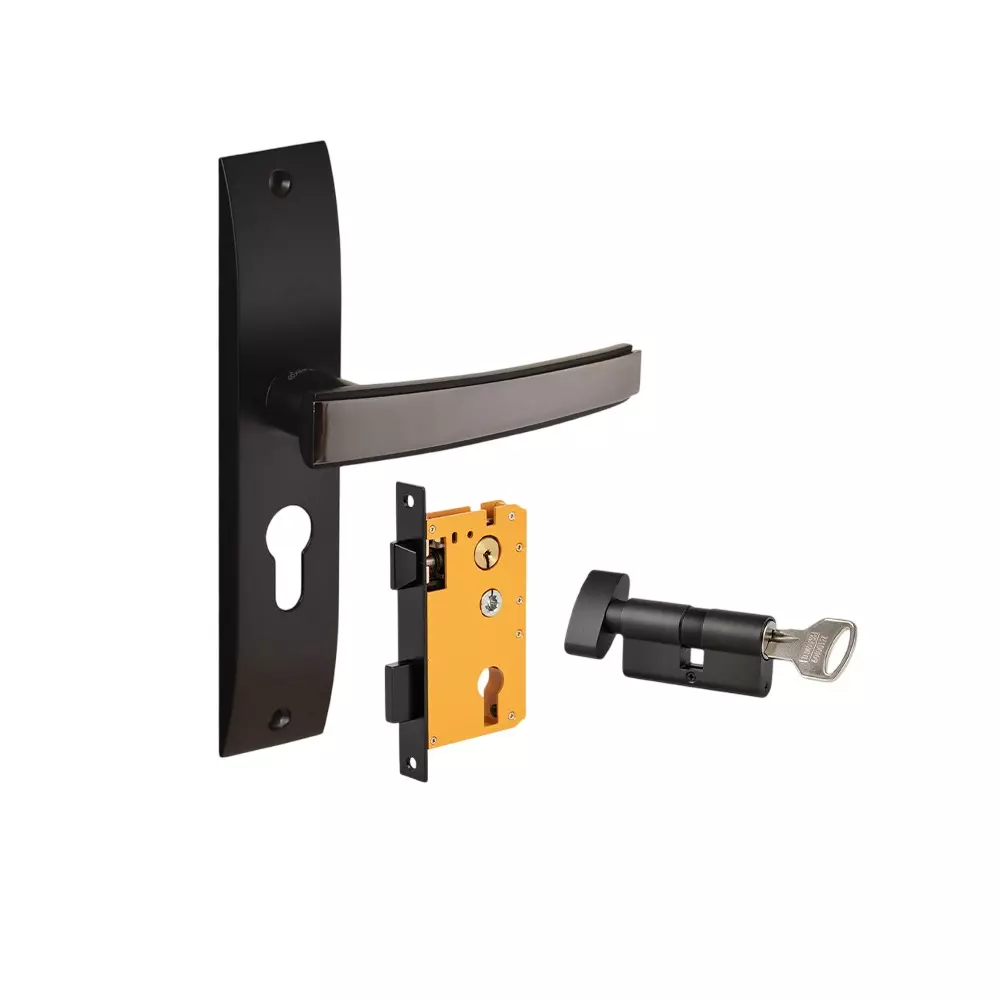 Dorset HL Series Amira Lock Sets with Knob and Key Cylinder 70 mm AMBN Finish, HL AMA Dorset HL Series Amira Lock Sets with Knob and Key Cylinder 70 mm AMBN Finish, HL AMA