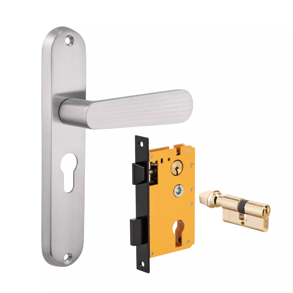 Dorset ML Series Pluris Lock Sets With Knob and Key Cylinder 70 mm SS Finish, ML PLR Dorset ML Series Pluris Lock Sets With Knob and Key Cylinder 70 mm SS Finish, ML PLR