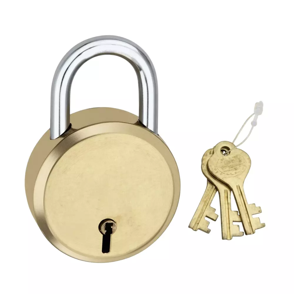 Harrison MP-3 Series Padlock 50 mm Brass Brass Finish with 3 Keys, 0054 Harrison MP-3 Series Padlock 50 mm Brass Brass Finish with 3 Keys, 0054