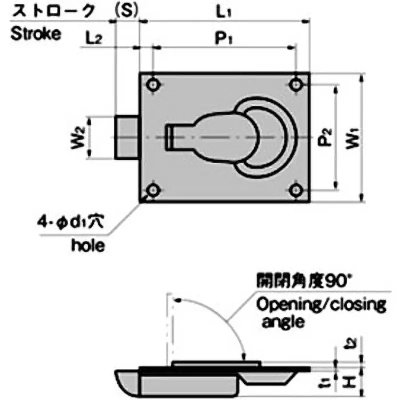 TAKIGEN Wireless Snap Lock Nickel Plating 2 mm Thickness 40 g, C-10-2 TAKIGEN Wireless Snap Lock Nickel Plating 2 mm Thickness 40 g, C-10-2