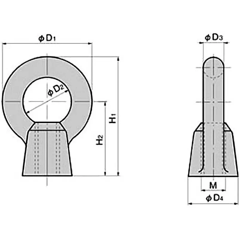 TAKIGEN Stainless Steel Eye Nut, B-1132-12 TAKIGEN Stainless Steel Eye Nut, B-1132-12