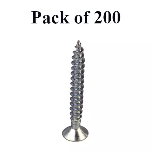 Buy ebco-chipboard-screw-pozi-recess-csk-head-zinc-plated-white-finish-size-6-x-50-14-x-50-mm-cbs-6050-pack-of-200 Ebco Chipboard Screw Pozi Recess CSK Head Zinc Plated White Finish, Size 6 x 50 (14 x 50) mm, CBS-6050 (Pack of 200)