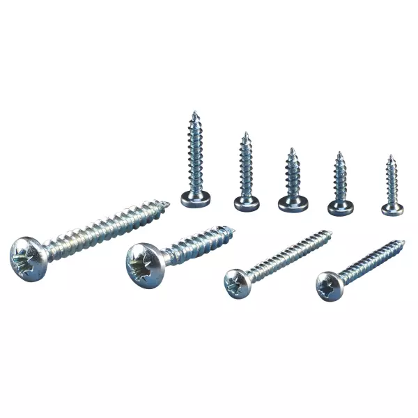 Shop ebco-chipboard-screw-pozi-recess-pan-head-zinc-plated-white-finish-size-3-x-12-5-x-12-mm-pcbs-3012-pack-of-4000 Ebco Chipboard Screw Pozi Recess Pan Head Zinc Plated White Finish, Size 3 x 12 (5 x 12) mm, PCBS-3012 (Pack of 4000)