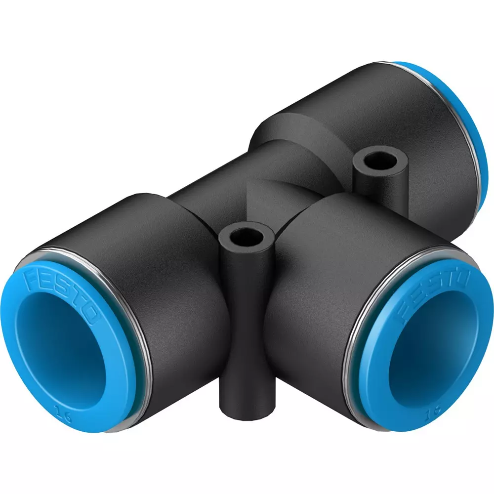FESTO Push-in T-Connector PBT Housing Material 13 mm Nominal Size, QST-16 (Pack of 10) FESTO Push-in T-Connector PBT Housing Material 13 mm Nominal Size, QST-16 (Pack of 10)