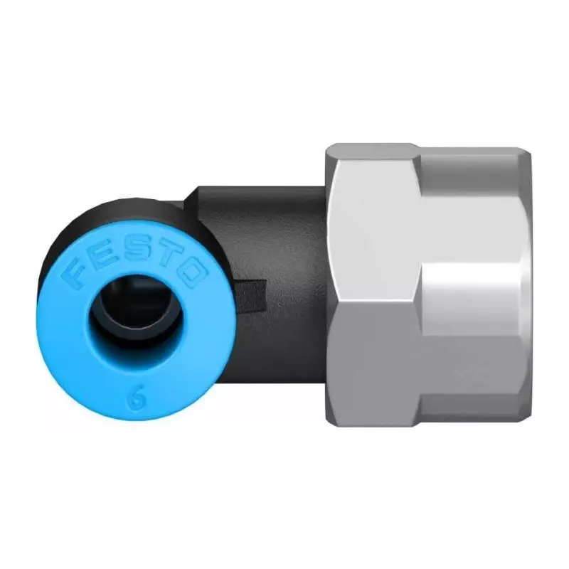 Product festo-elbow-threaded-adaptor-qs-g-14-female-connector-a-threaded-to-tube-qslf-14-6-b Festo Elbow Threaded Adaptor QS G 1/4 Female Connector A Threaded-to-Tube, QSLF-1/4-6-B (Bag of 10 Pcs)