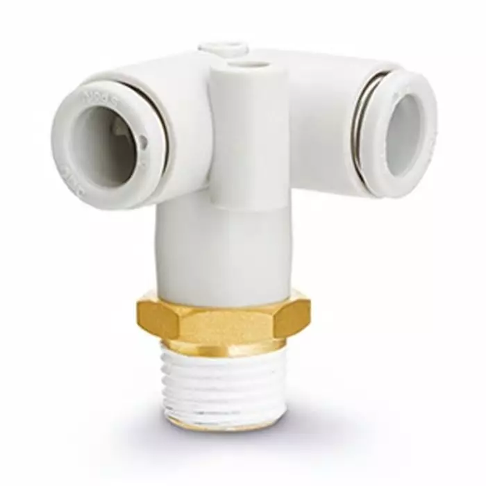 SMC KQ2 Series Delta Union, 6 mm to R 1/4, Threaded-to-Tube Connection Style, KQ2D06-02AS (Pack of 10 ) SMC KQ2 Series Delta Union, 6 mm to R 1/4, Threaded-to-Tube Connection Style, KQ2D06-02AS (Pack of 10 )