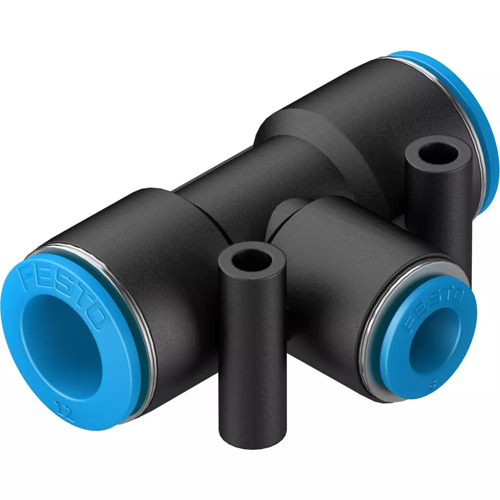 FESTO Push-in T-Connector PBT Housing Material 5.1 mm Nominal Size, QST-12-8 (Pack of 10) FESTO Push-in T-Connector PBT Housing Material 5.1 mm Nominal Size, QST-12-8 (Pack of 10)