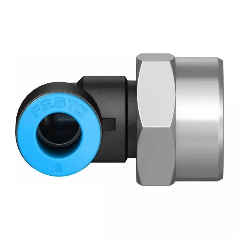Shop festo-elbow-threaded-adaptor-qs-g-38-female-connector-a-threaded-to-tube-qslf-38-8-b Festo Elbow Threaded Adaptor QS G 3/8 Female Connector A Threaded-to-Tube, QSLF-3/8-8-B (Bag of 10 Pcs)