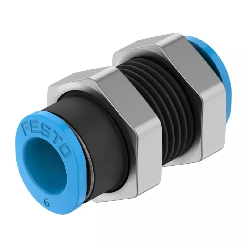 Festo Bulkhead Tube-to-Tube Adaptor QSMS Push In 6 mm Connector A Tube-to-Tube, QSMS-6 (Bag of 10 Pcs) Festo Bulkhead Tube-to-Tube Adaptor QSMS Push In 6 mm Connector A Tube-to-Tube, QSMS-6 (Bag of 10 Pcs)