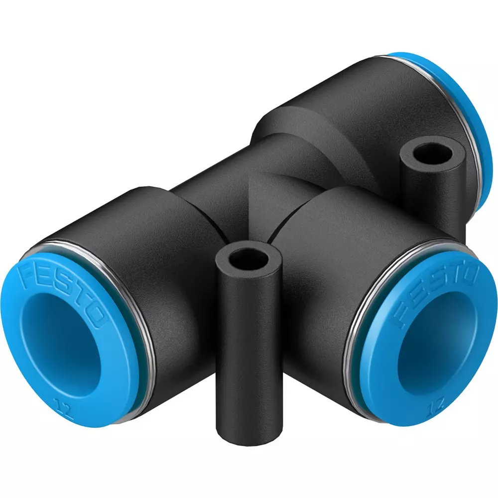 FESTO Push-in T-Connector PBT Housing Material 10 mm Nominal Size, QST-12-20 (Pack of 10) FESTO Push-in T-Connector PBT Housing Material 10 mm Nominal Size, QST-12-20 (Pack of 10)