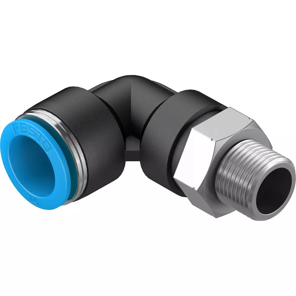 FESTO Push-in L-Fitting PBT Housing Material 11 mm Nominal Size, QSL-3/8-16 (Pack of 10) FESTO Push-in L-Fitting PBT Housing Material 11 mm Nominal Size, QSL-3/8-16 (Pack of 10)