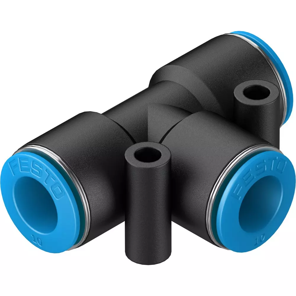 FESTO Push-in T-Connector PBT Housing Material 8.1 mm Nominal Size, QST-10-50 (Pack of 10) FESTO Push-in T-Connector PBT Housing Material 8.1 mm Nominal Size, QST-10-50 (Pack of 10)