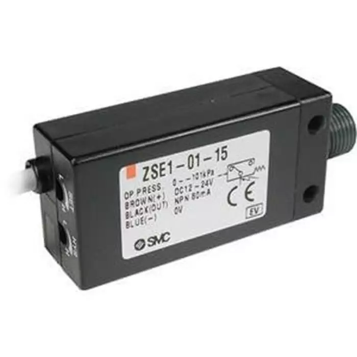 SMC PNP Open Collector 1 Output Pressure Switch, R 8 -101kPa to 0 bar, ZSE1-01-55CN SMC PNP Open Collector 1 Output Pressure Switch, R 8 -101kPa to 0 bar, ZSE1-01-55CN