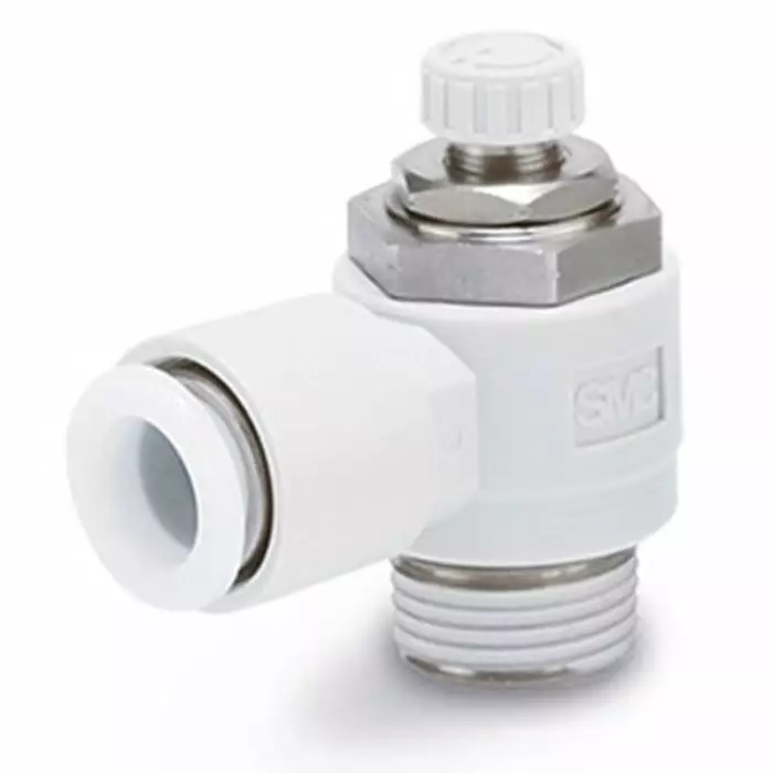 SMC AS Series Threaded Speed Controller, R 1/4 Male Inlet Port x 10 mm Tube Outlet Port, AS3201F-02-10 SMC AS Series Threaded Speed Controller, R 1/4 Male Inlet Port x 10 mm Tube Outlet Port, AS3201F-02-10