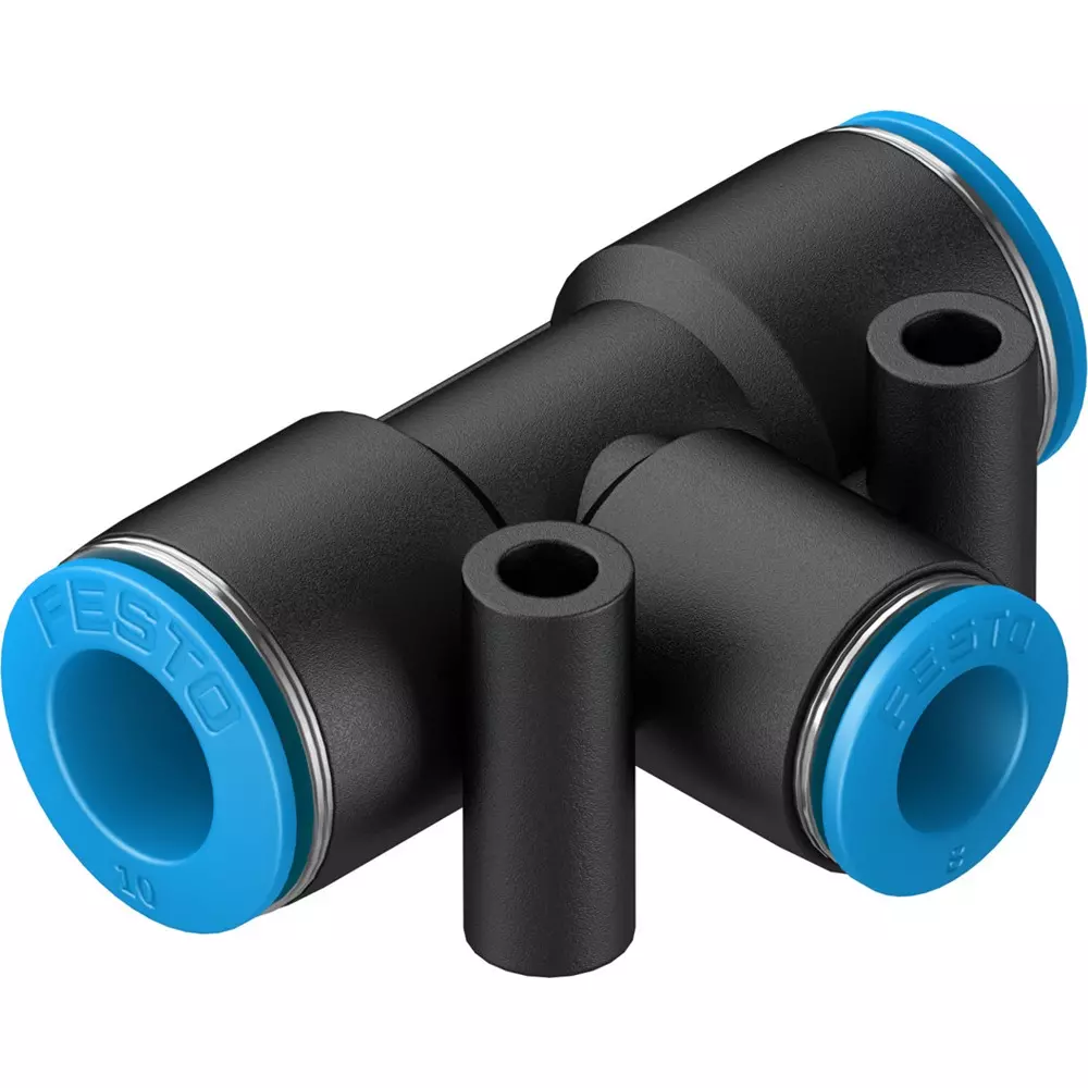 FESTO Push-in T-Connector PBT Housing Material 4.9 mm Nominal Size, QST-10-8-50 (Pack of 10) FESTO Push-in T-Connector PBT Housing Material 4.9 mm Nominal Size, QST-10-8-50 (Pack of 10)