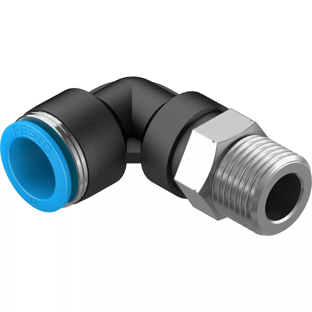 FESTO Push-in L-Fitting PBT Housing Material 13 mm Nominal Size, QSL-1/2-16-20 (Pack of 10) FESTO Push-in L-Fitting PBT Housing Material 13 mm Nominal Size, QSL-1/2-16-20 (Pack of 10)