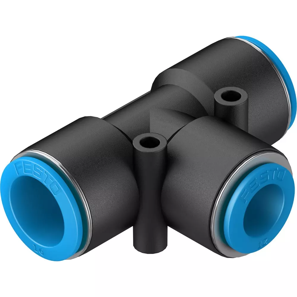 FESTO Push-in T-Connector PBT Housing Material 7.6 mm Nominal Size, QST-16-12 (Pack of 10) FESTO Push-in T-Connector PBT Housing Material 7.6 mm Nominal Size, QST-16-12 (Pack of 10)