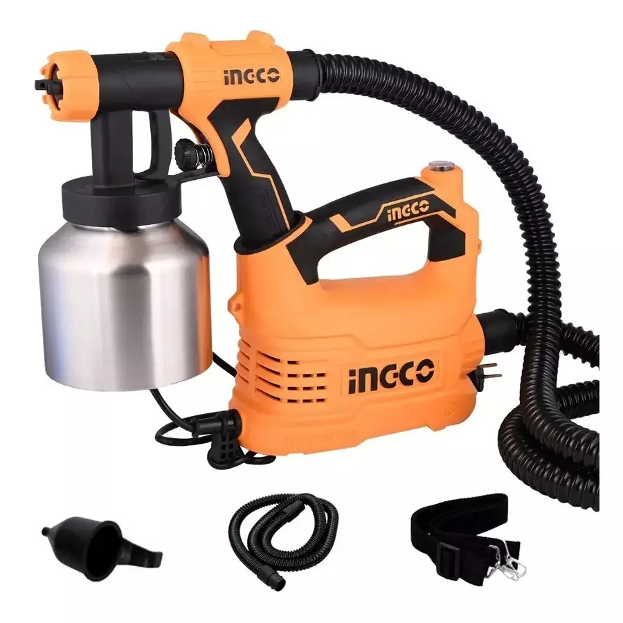 Ingco HVLP Spray Gun 550 W, 800 ml Container Capacity and 850 ml/min Maximum Flow, SPG5008-2 (With Accessories) Ingco HVLP Spray Gun 550 W, 800 ml Container Capacity and 850 ml/min Maximum Flow, SPG5008-2 (With Accessories)