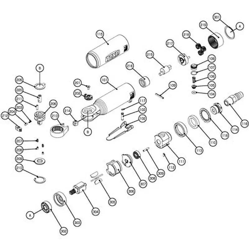Tone Parts Stubby Air Ratchet Wrench Ar2100S Ar078 Blade 4Pcs Drawing No., Ar078 Tone Parts Stubby Air Ratchet Wrench Ar2100S Ar078 Blade 4Pcs Drawing No., Ar078