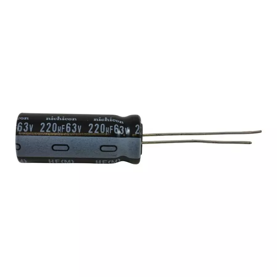 NICHICON Aluminum Electrolytic Capacitor, 220Uf, 63V, 20%, Radial, UHE1J221MPD1TD NICHICON Aluminum Electrolytic Capacitor, 220Uf, 63V, 20%, Radial, UHE1J221MPD1TD
