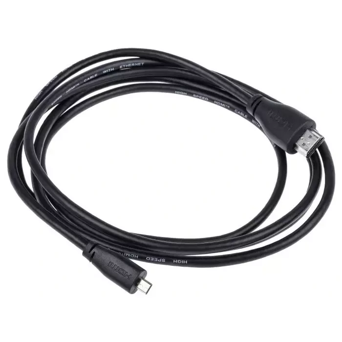 Product raspberry-pi-2m-hdmi-to-micro-hdmi-cable-in-black-t7733ax-rs Raspberry Pi 2m HDMI to Micro HDMI Cable in Black, T7733AX-RS