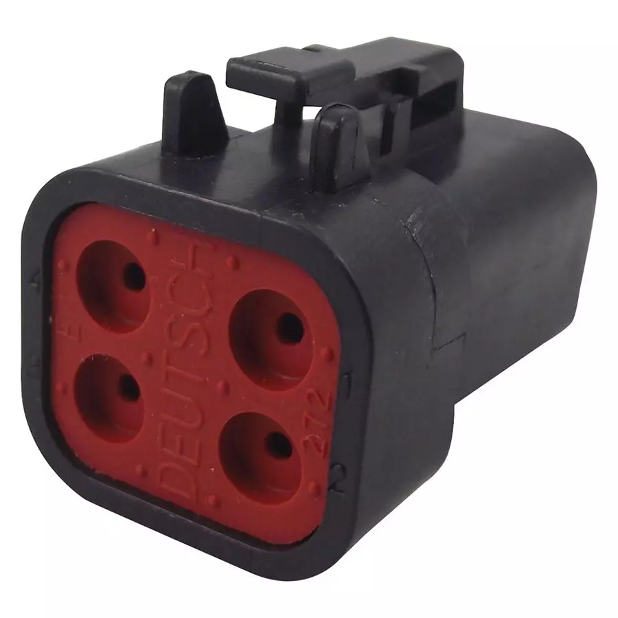 DEUTSCH - TE CONNECTIVITY Automotive Housing, Plug, 4Pos, 25A, DTP06-4S-CE02 DEUTSCH - TE CONNECTIVITY Automotive Housing, Plug, 4Pos, 25A, DTP06-4S-CE02