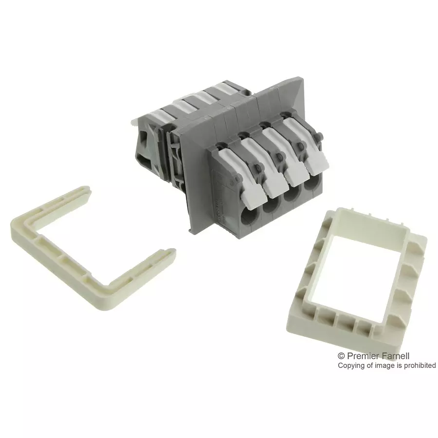 Wago TERMINAL BLOCK, PCB, 4 POSITION, 16-6AWG, 828-334 Wago TERMINAL BLOCK, PCB, 4 POSITION, 16-6AWG, 828-334