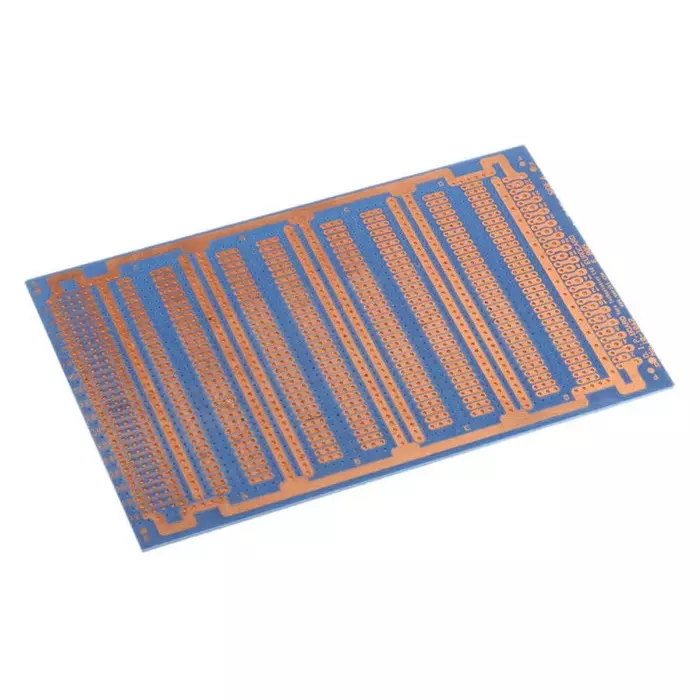 Buy vero-technologies-double-sided-eurocard-pcb-fr2-with-53x5-102mm-holes-254x254mm-pitch-10-1042 Vero Technologies Double Sided Eurocard PCB FR2 With 53x5 1.02mm Holes, 2.54x2.54mm Pitch, 10-1042
