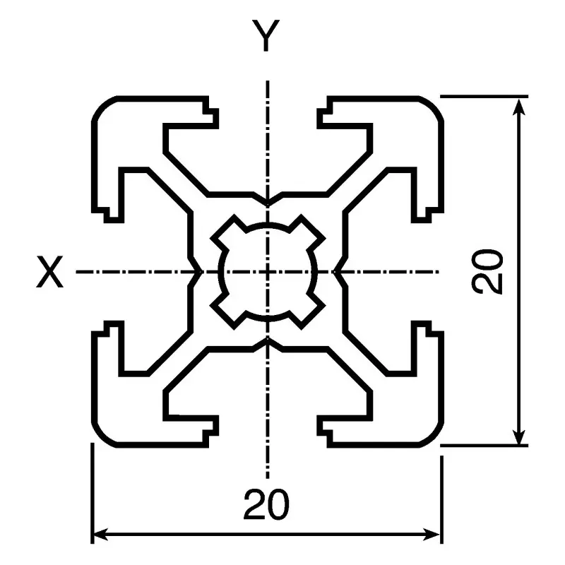 Shop bosch-rexroth-silver-aluminium-profile-strut-20-x-20-mm-6-mm-groove-3000-mm-length-38429928883000 Bosch Rexroth Silver Aluminium Profile Strut, 20 x 20 mm, 6 mm Groove, 3000 mm Length, 3842992888/3000