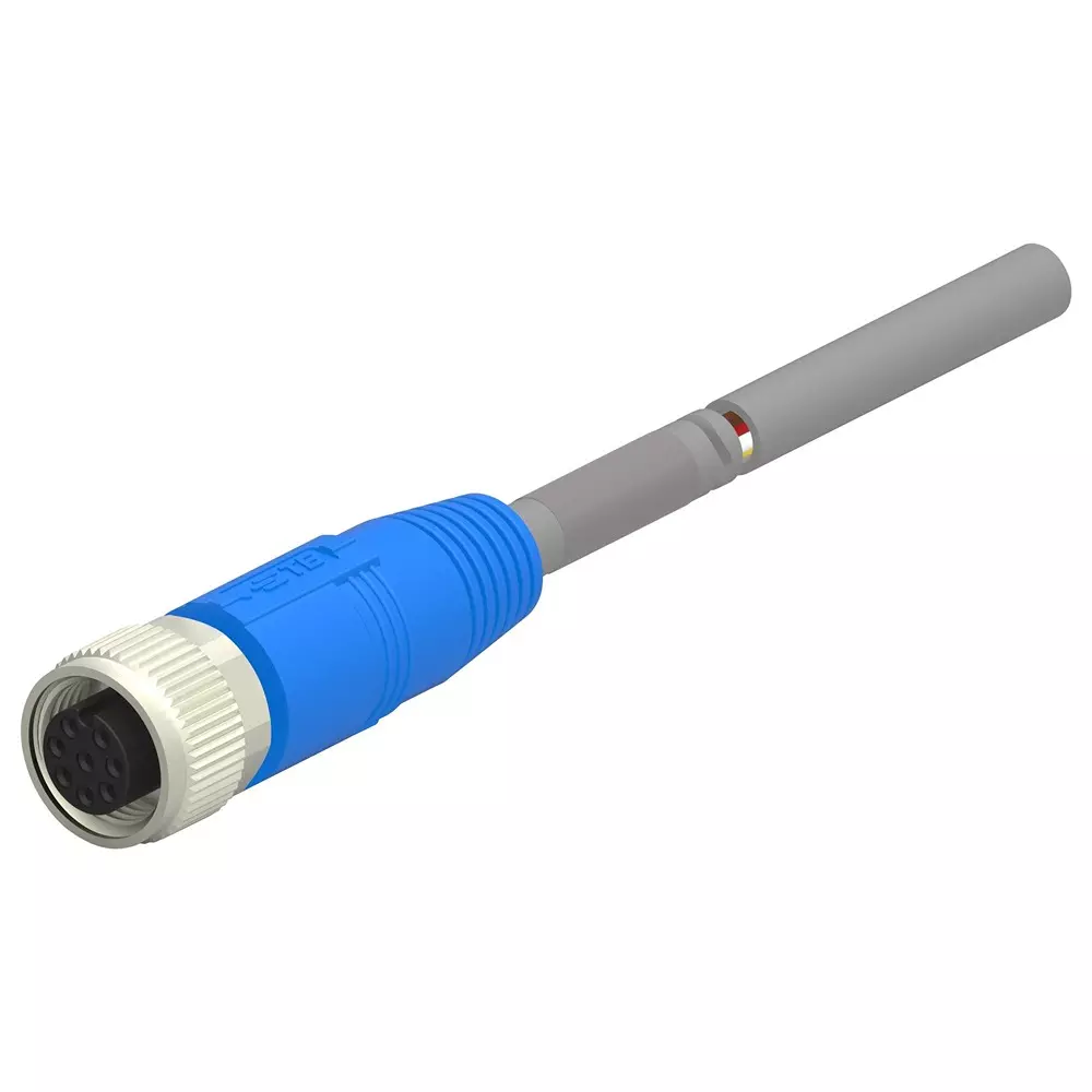 TE CONNECTIVITY Sensor Cord, 8P, M12 Rcpt-Free End, 1.5M, T4151320008-003 TE CONNECTIVITY Sensor Cord, 8P, M12 Rcpt-Free End, 1.5M, T4151320008-003